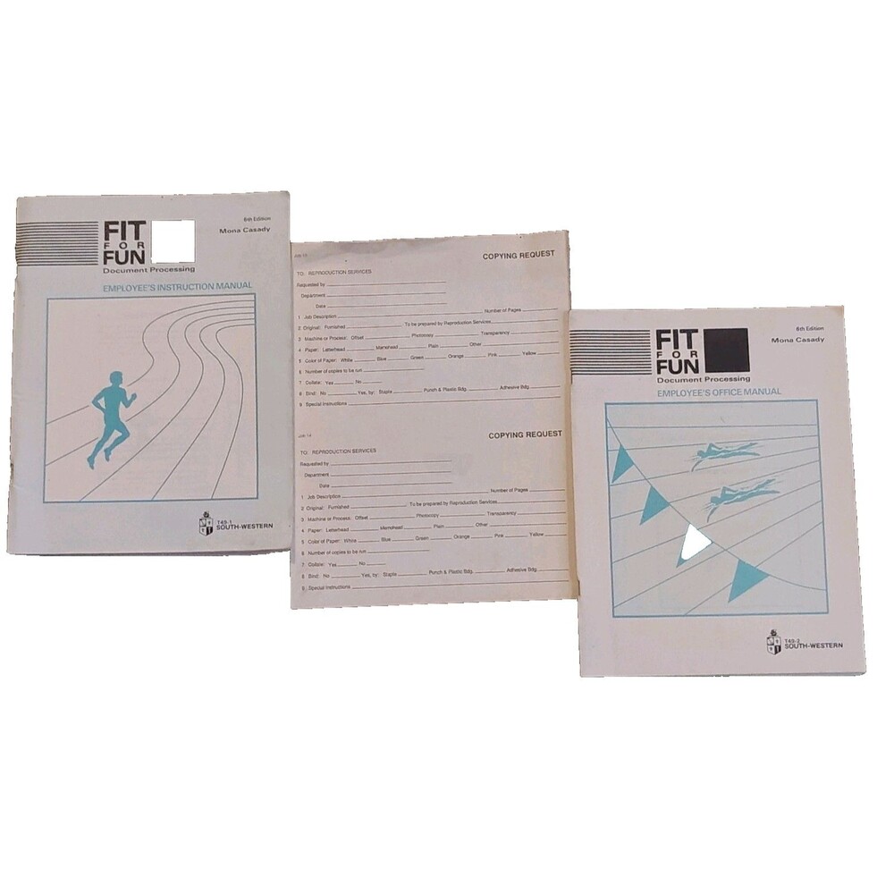 Fit For Fun 6th Edition  Document Processing Mona Casady 2 BOOKS 1 MATERIAL BOOK